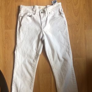 Womens white levi’s classic straight jeans